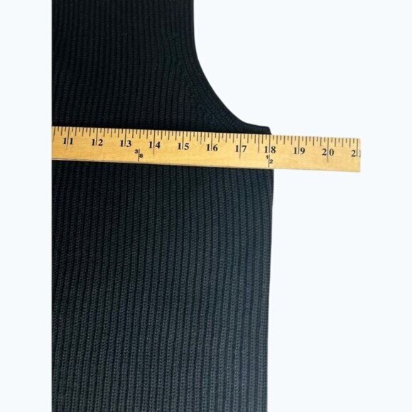 Anthropologie Splendid Juliet Black Ribbed Open Front Knit Vest X-Small - Picture 7 of 16